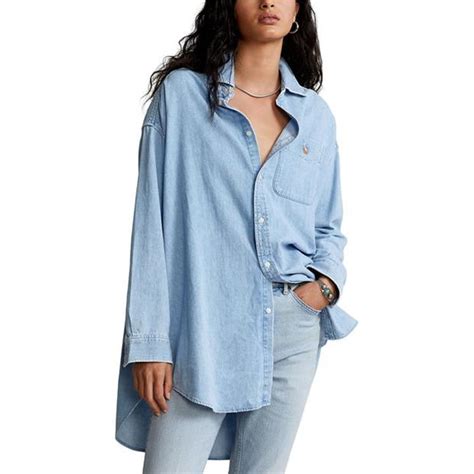 denim oversized shirt personalized.